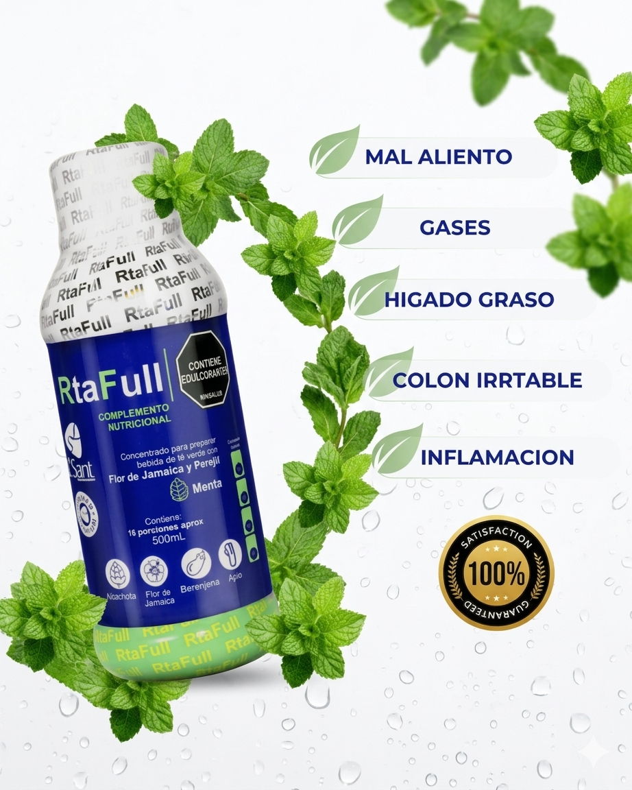 "RTAFULL" ¿Te sientes inflamado, pesado y sin energía todos los días? La hinchazón y la mala digestión están afectando tu bienestar Cuando tu digestión falla, todo tu cuerpo lo siente
