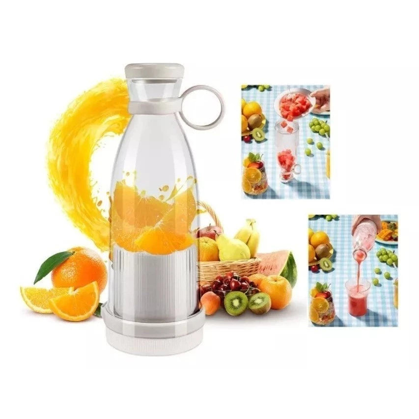 Mini licuadora portátil de 6 cuchillas con USB, 420 ml, eléctrica, vaso licuador portátil recargable