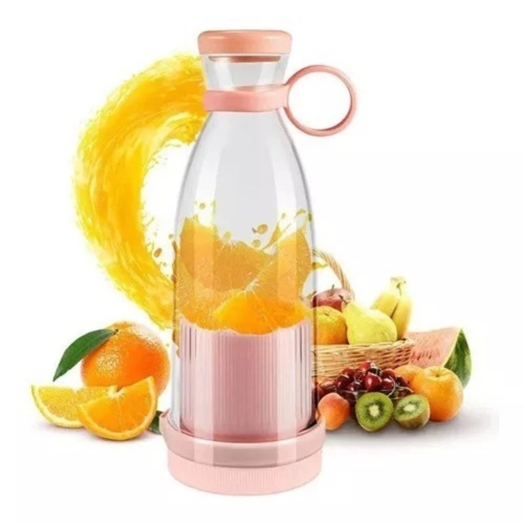 Mini licuadora portátil de 6 cuchillas con USB, 420 ml, eléctrica, vaso licuador portátil recargable
